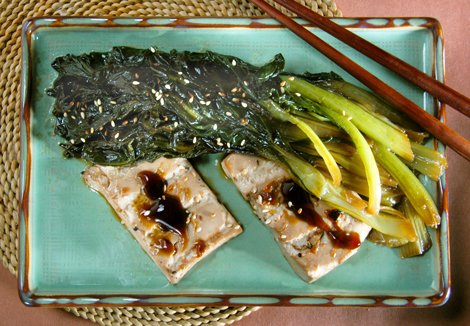 Grilled Tofu with Tat Soi