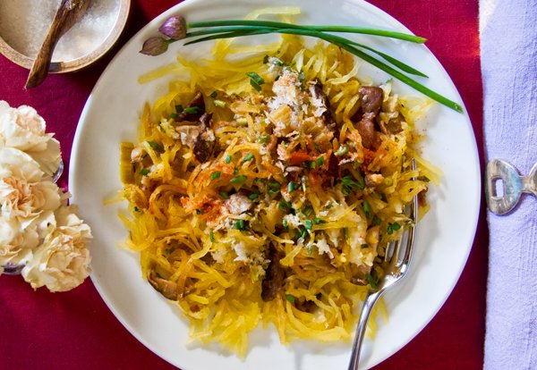 Spaghetti Squash & Mushroom Gratin
